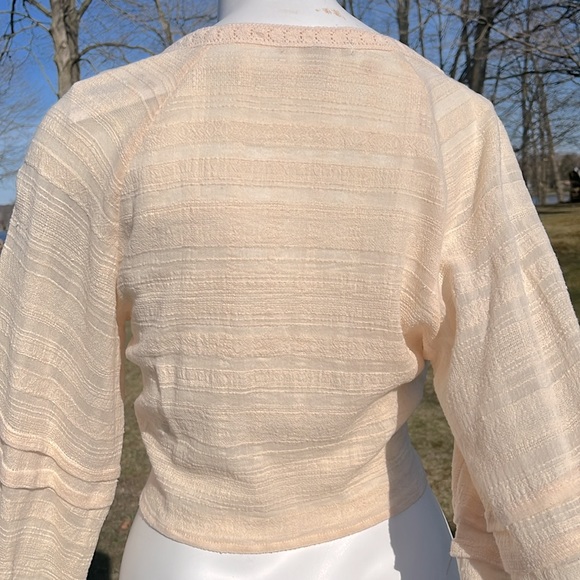 NWT Chelsea & Violet Boho cropped lace up top M-L - Picture 5 of 12